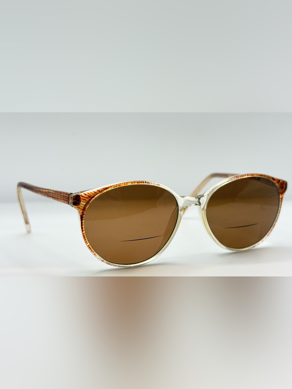 Diedre Brown Translucent Oval Sunglasses Frames Only